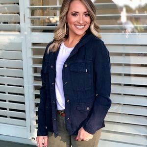 Sanctuary - Unity Hooded Surplus Jacket - Navy